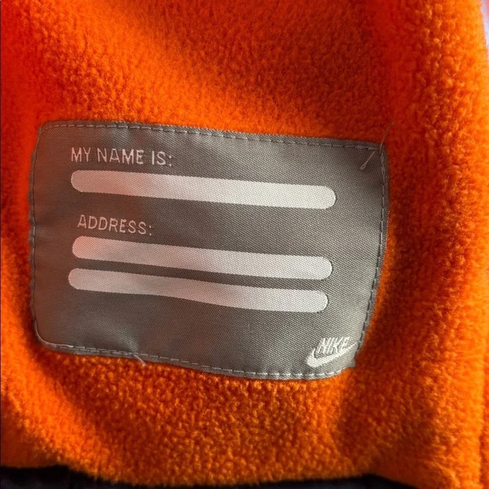 NIKE Little Boys Blue‎ Orange Patterned Blue Orange Hooded Puffer Coat Size 5